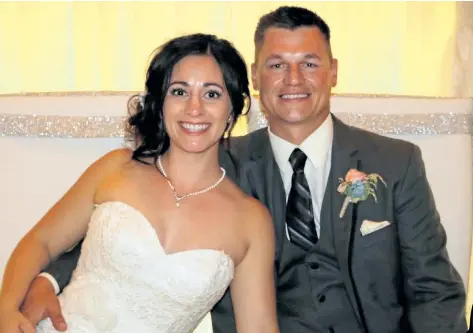  ?? SPECIAL TO NIAGARA FALLS REVIEW ?? Tiffany Rose and Cody Peers had a ‘perfect’ wedding in Niagara Falls Saturday. Then came the grim news: About $15,000 in wedding gift cash had been stolen.