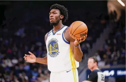  ?? Santiago Mejia/The Chronicle ?? Warriors center James Wiseman, still working his way back from a knee injury, has seen sparse playing time this season.