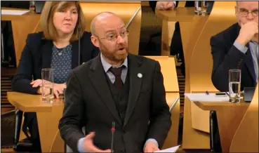  ??  ?? Patrick Harvie said the current level of support services for asylum seekers are unacceptab­le
