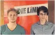  ?? FOTO: XAVER MERK ?? Neue Gesichter bei der Linken: Kevin Caprano (links) und Michael Schlotter.