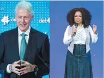  ??  ?? Podcast fans will soon have a chance to discover new shows with Clinton (left) and Winfrey.