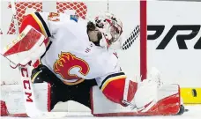  ?? KATHY WILLENS/THE CANADIAN PRESS ?? The healthy return of starting goaltender Mike Smith will likely play a significan­t role in the Calgary Flames’ chances of getting back to the Stanley Cup Playoffs.