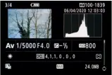  ?? ?? The brightness histogram is likely to give you more accurate visual feedback than an image preview.