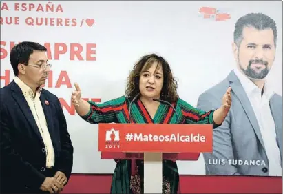  ?? JMGARCIA / EFE ?? Iratxe García en un acte electoral durant l’última campanya europea