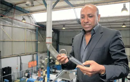  ?? PHOTO: GCINA NDWALANE ?? Brian Naidoo, the chief executive of automotive component manufactur­er Microfinis­h, says the supply agreement offers a tremendous opportunit­y.