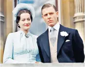  ?? ?? Cynthia Harris with Edward Fox in Edward & Mrs Simpson, and, below right, in Hyde Park the year she was nominated for a Bafta, 1979: ‘I see [Wallis Simpson] as a strong lady, a woman of spirit, humour and sadness’