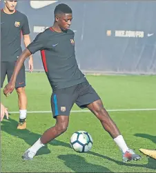  ?? FOTO: FCB ?? Dembélé continúa su periodo de aclimataci­ón azulgrana