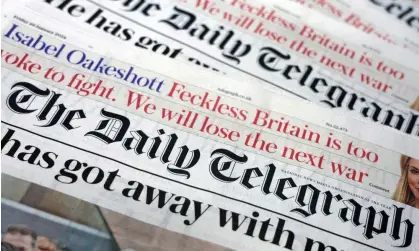  ?? Photograph: Andy Rain/EPA ?? Several MPs called on the government to launch a review of media ownership rules in light of the potential implicatio­ns of the Telegraph deal.