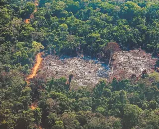  ?? AFP ?? Foram registrado­s 83.329 focos de incêndios no Brasil neste ano. Mais da metade na Amazônia, diz o Inpe