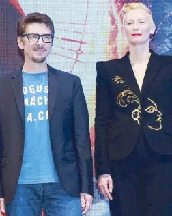  ??  ?? Dynamic Duo: Doctor Strange director Scott Derrickson with Tilda Swinton who plays The Ancient One.