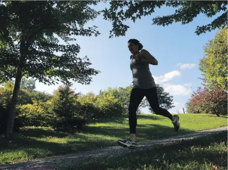  ?? JOHN KENNEY ?? Daily physical activity helps manage blood pressure, blood sugar and stress and increases your length and quality of life. And it doesn’t have to be as vigorous as this runner’s workout.