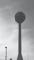  ?? KEITH UHLIG/USA TODAY NETWORK-WISCONSIN ?? The water tower in Colby proudly proclaims the town of the “Home of Colby Cheese.”