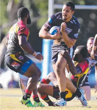  ?? Picture: WENDY VAN DEN AKKER/SMP IMAGES ?? Kurt Bernard playing for the Tweed Heads Seagulls.