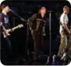  ??  ?? 5 U2: The four Irishmen of U2 were exactly what the United States needed in 2002 just a few months after the terror attacks of 9 /11. It was an emotionall­y rousing, cathartic performanc­e at America’s national party, with the names of the victims...