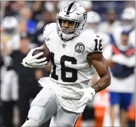  ?? Doug Mcschooler The Associated Press ?? Raiders wide receiver Tyrell Williams said his availabili­ty Sunday will depend on how his foot reacts to practice sessions Wednesday and Thursday.