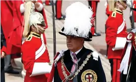  ?? ?? Prince Andrew takes part in the Order of the Garter service in 2019. Photograph: Peter Nicholls/Reuters