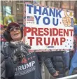  ?? MARY ALTAFFER, AP ?? Supporters of the president chant during a March 4 Trump rally Saturday on Fifth Avenue near Trump Tower.