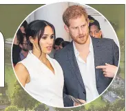  ??  ?? Meghan, Harry &amp;, circled, the pad