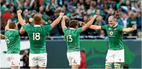  ??  ?? November 2016, Chicago: Ireland have beaten the All Blacks for the first time.