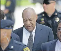  ?? AP PHOTO ?? Bill Cosby arrives for his sexual assault trial at the Montgomery County Courthouse in Norristown, Pa., Thursday.