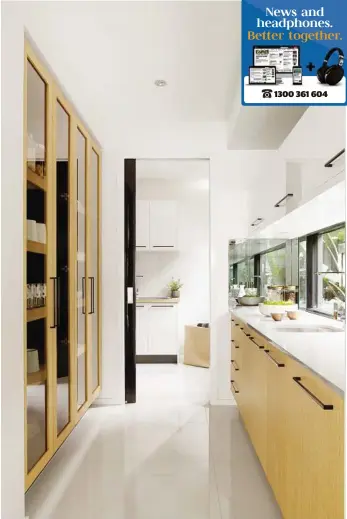  ?? Photo: Alex Roth ?? HIDDEN LUXURY: A butler’s pantry provides extra storage and workspace.