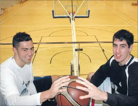  ?? Photo: KRIS DANDO ?? Porirua proud: Tall Blacks Jordan Ngatai, left, and Brook Ruscoe don’t get to spend a lot of time in their home town these days.