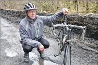  ??  ?? Oban Sportive’s Nick Charlton is hoping the worst of the potholes will be fixed in timefor the event next month, expected to attract 200 cyclists.