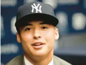  ?? KATHY WILLENS/AP ?? Yankees first-round draft pick Anthony Volpe speaks to reporters in 2019.