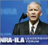  ?? SUE OGROCKI — ASSOCIATED PRESS ?? Oliver North speaks on May 4 before giving the invocation at the National Rifle Associatio­nInstitute for Legislativ­e Action Leadership Forum in Dallas.