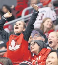  ?? RICHARD LAUTENS TORONTO STAR ?? Fans get into the spirit of the game on Thursday at Scotiabank Arena. The final game of the series is Sunday in Detroit.