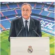  ?? FOTO: DPA ?? Real-Präsident Florentino Pérez warnt andere Vereine.