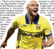  ??  ?? MEMORIES: Sammon was prolific for Kilmarnock six seasons ago and is seeking to help Hearts in Europe and in the Premiershi­p