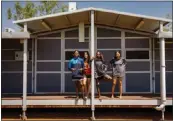  ?? TAMATI SMITH — THE NEW YORK TIMES ?? Students at the Yirramalay Studio School, a boarding college for Aboriginal students that is near Fitzroy Crossing in Western Australia, are seen earlier this week.