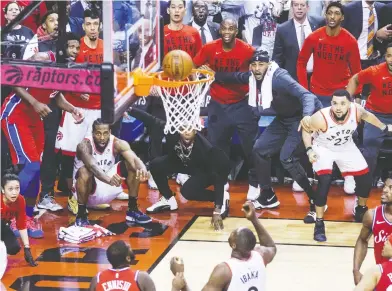  ?? STAN BEHAL / POSTMEDIA NEWS FILES ?? Kawhi Leonard watches as his game-winning shot falls in Game 7 of the 2019 NBA East semifinals.