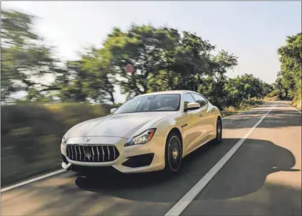  ??  ?? The new front grille – a centrepiec­e of Maserati identity – has evolved into a new shape, inspired by the Alfieri. Photo: Supplied