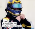  ??  ?? Mckenna took two podiums at Silverston­e