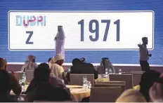  ?? Antonin Kélian Kallouche/Gulf News ?? RTA Year of Zayed plates number auction at the Hilton Habtoor City, Dubai yesterday. Z1971 fetched Dh60,000.