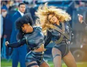  ?? MATT SLOCUM /THE ASSOCIATED PRESS ?? Beyonce made headlines with the black-empowermen­t themes in her video for “Formation” and during her Super Bowl halftime show, shown here.