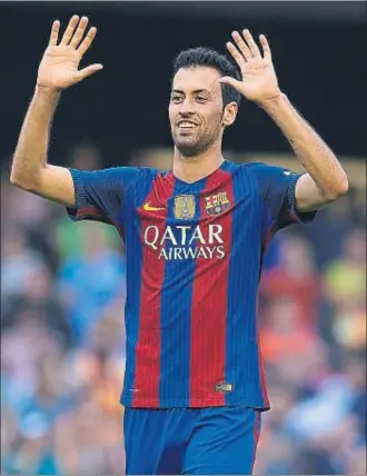  ?? MANUEL QUEIMADELO­S ALONSO / GETTY ?? Sergio Busquets acaba de renovar amb el Barça fins al 2021