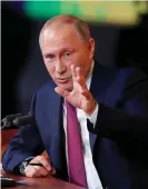  ??  ?? Eye for an opportunit­y: Vladimir Putin