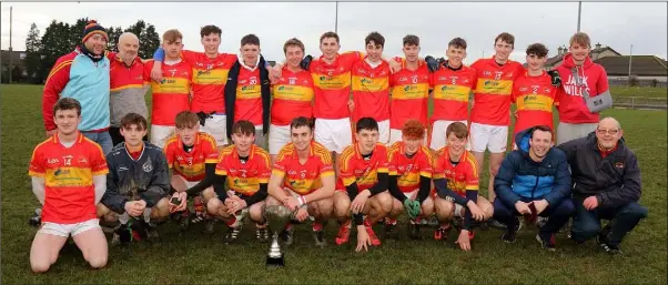  ??  ?? The Horeswood team who defeated Askamore-Kilrush in the Greenstar Under-20 Roinn 1 football championsh­ip final in St. Patrick’s Park last Sunday afternoon.