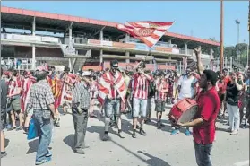  ??  ?? El estadio de Montilivi se llenará hasta la bandera con motivo de la visita del Real Madrid