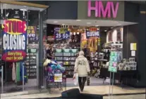  ?? ANDREW VAUGHAN, THE CANADIAN PRESS ?? An HMV outlet in Dartmouth, N.S. The chain closed shop in 2017.