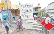  ??  ?? San Gregorio fue una de las comunidade­s más afectadas por el sismo de 2017.