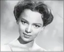  ?? File photo ?? DOROTHY DANDRIDGE wore her hair in popular white styles of her day.