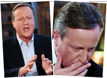  ??  ?? Tears: In the interview David Cameron, right, breaks down discussing his son Ivan