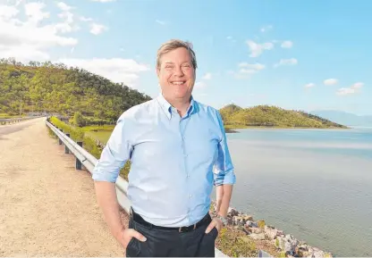  ?? SUPPORT: Opposition Leader Tim Nicholls at Ross River Dam. Picture: FIONA HARDING ??