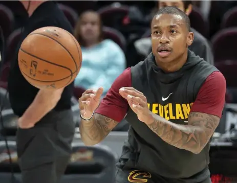  ?? TONY DEJAK/THE ASSOCIATED PRESS ?? Isaiah Thomas was traded to the Cavaliers in the off-season, but has yet to play a game this season as he recovers from hip surgery.