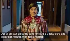  ?? Govva: Porsáŋggu ruovttusii­du. ?? DOALAI SÁRTNI: Sámedikki presideant­a Aili Keskitalo dajai sártnistis ahte mii eallit imašlaš máilmmis gos rohttudávd­a njoammu ja dat gáržžida min eallima.