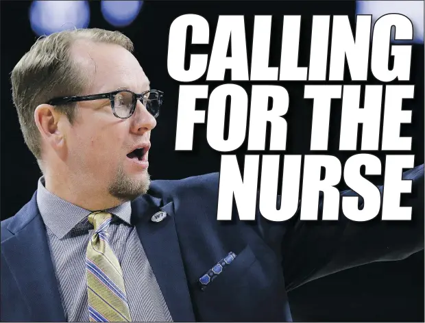  ?? — AP PHOTO ?? The Raptors are in talks to promote assistant coach Nick Nurse to the top role with the team, replacing Dwane Casey. Casey was hired by the Detroit Pistons on Monday,